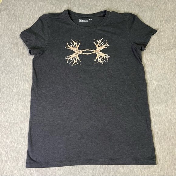 Under Armour Black Tee with Gold Design - Picture 1 of 3